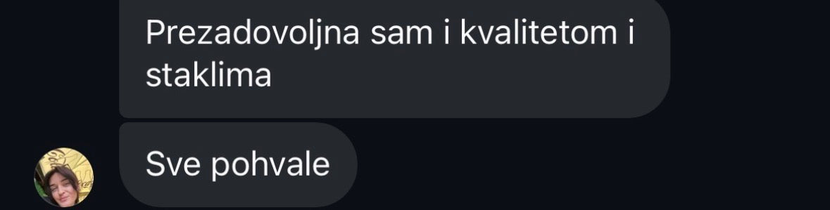 Kupac pohvaljuje kvalitet naočara i stakala.