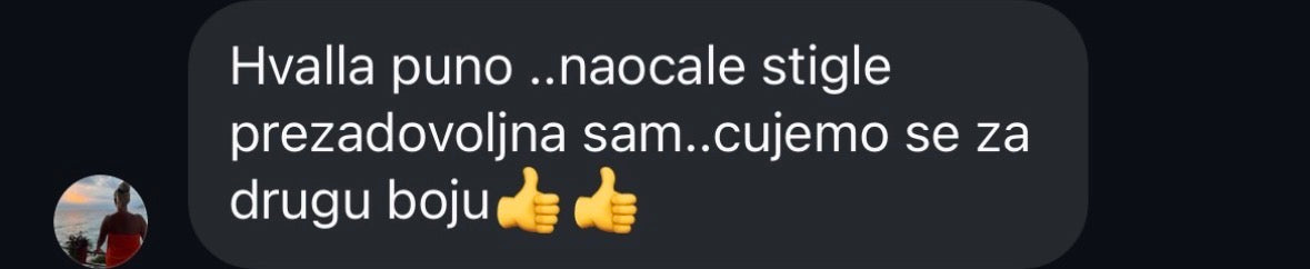 Kupac je zadovoljan naočarima i želi još jednu boju.