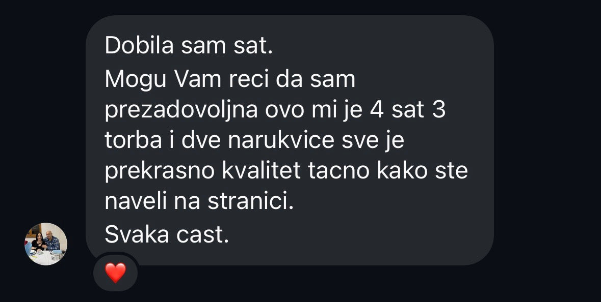 Kupac opisuje zadovoljstvo satom i više prethodnih kupovina.